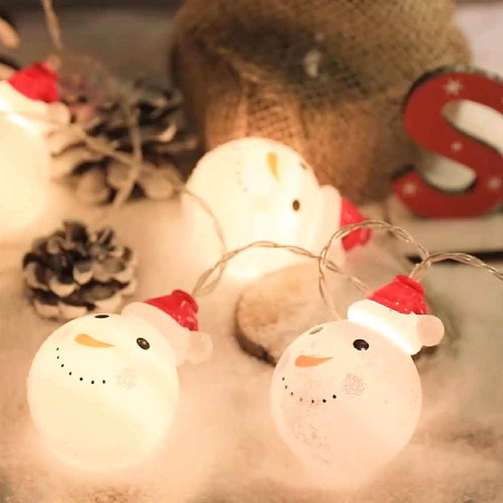 [산타조명] 산타 눈사람 메리크리스마스 가랜드 LED 조명세트