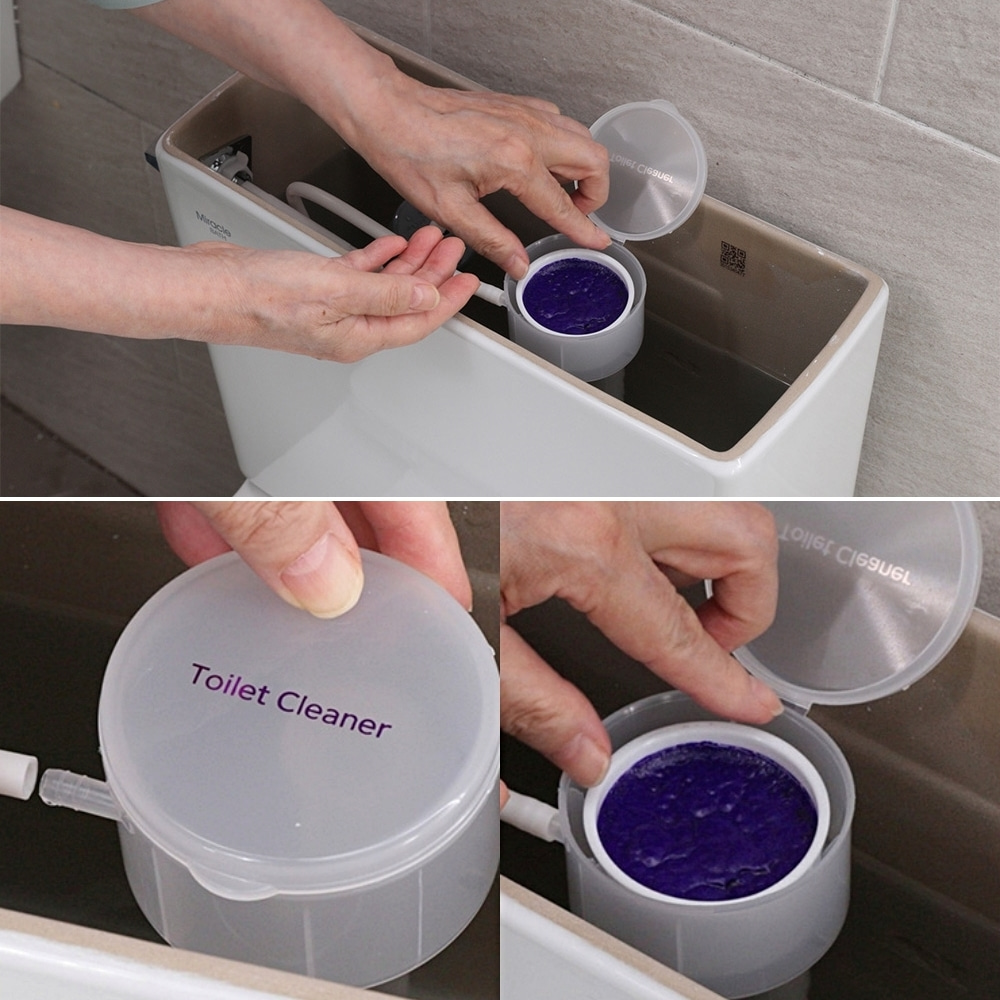 [변기클리너] 쇼킹 자동변기왕 자동 변기세정제 1세트 변기물때 변기청소